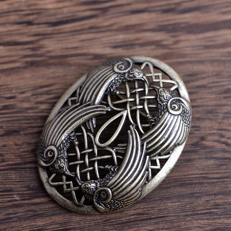 LANGHONG Norse Viking Brooch For Men Turtle Brooch Talisman Jewelry, Gift For Men - Image 4